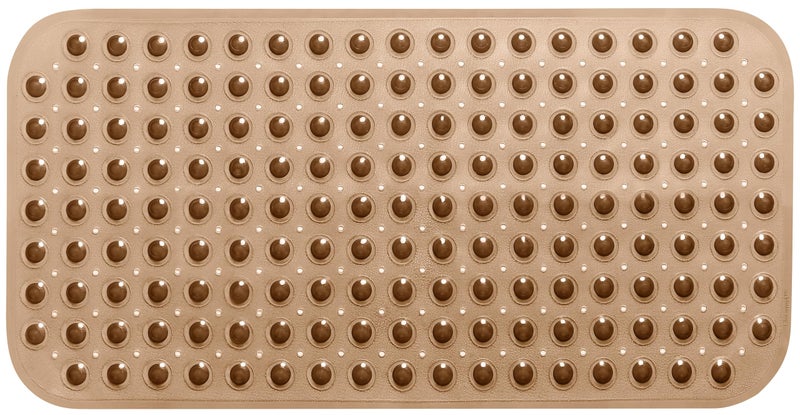 TIKE SMART Large Non-Slip Bathtub & Shower Mat 31 inch x16 inch (Smooth/Non-Textured Tubs Only) Safe, Clean, Machine-Washable, Superior Grip&Drainage, Vinyl, Transparent Brown, Medium - Image 2